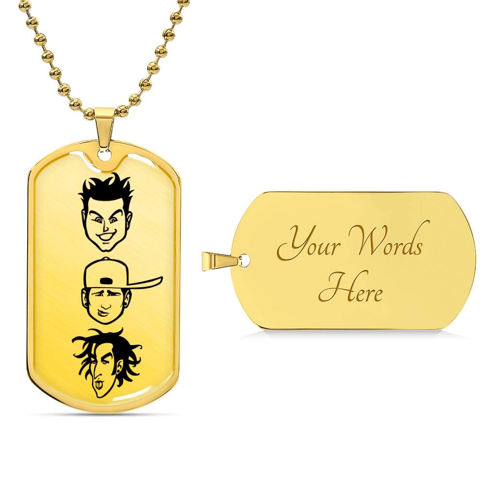 Blink 182: Mark, Tom, & Travis Show Style Dog Tag