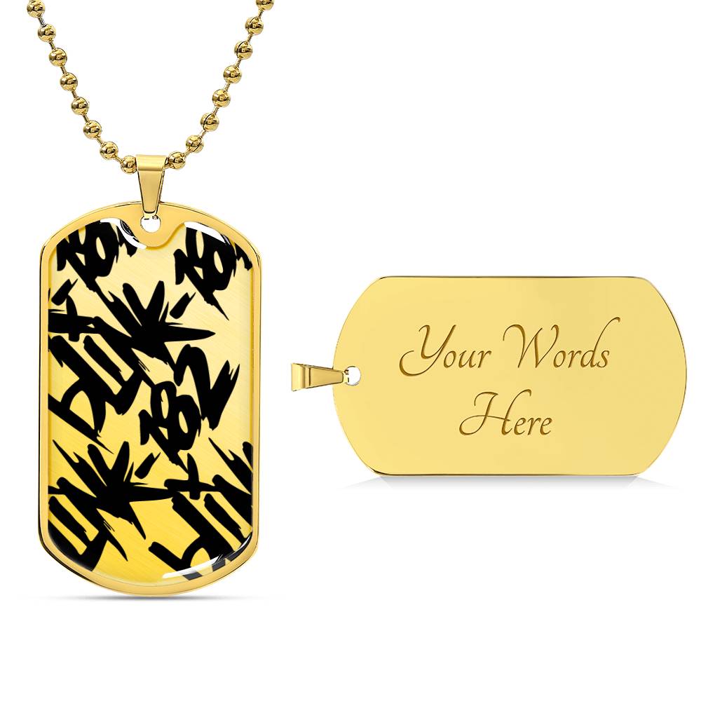 Blink 182 Logo Design Dog Tag #1