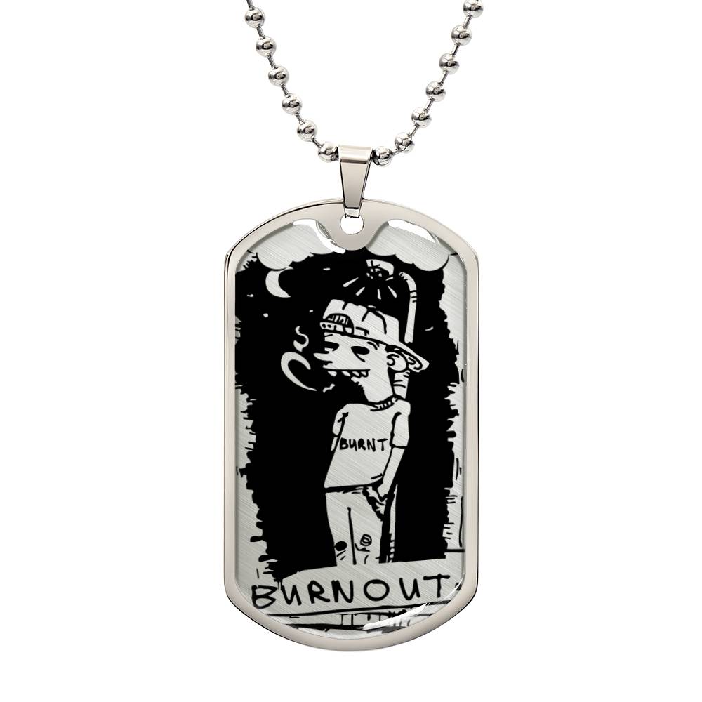 Green Day Dookie Era "Burnout" Dog Tag