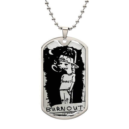 Green Day Dookie Era "Burnout" Dog Tag