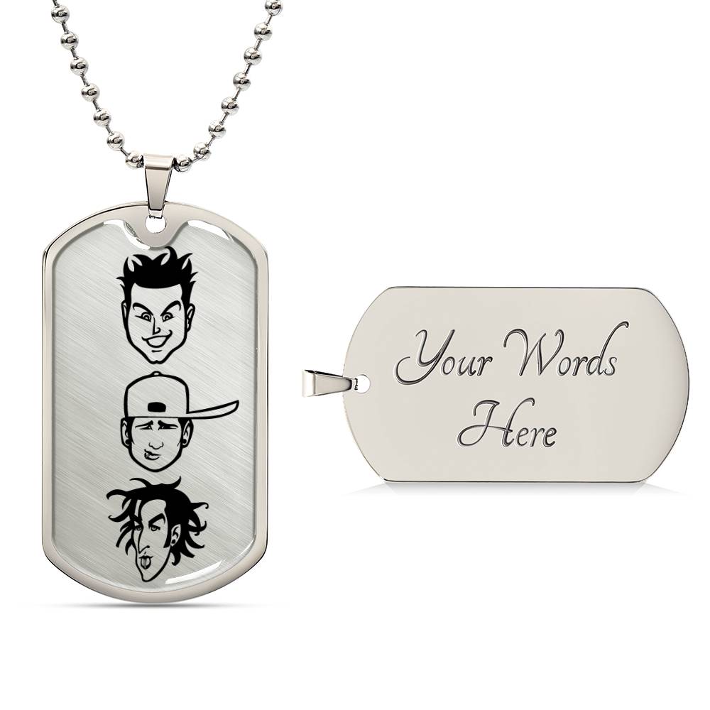 Blink 182: Mark, Tom, & Travis Show Style Dog Tag
