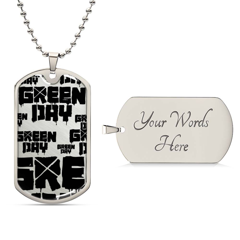 Green Day Logo Dog Tag #1