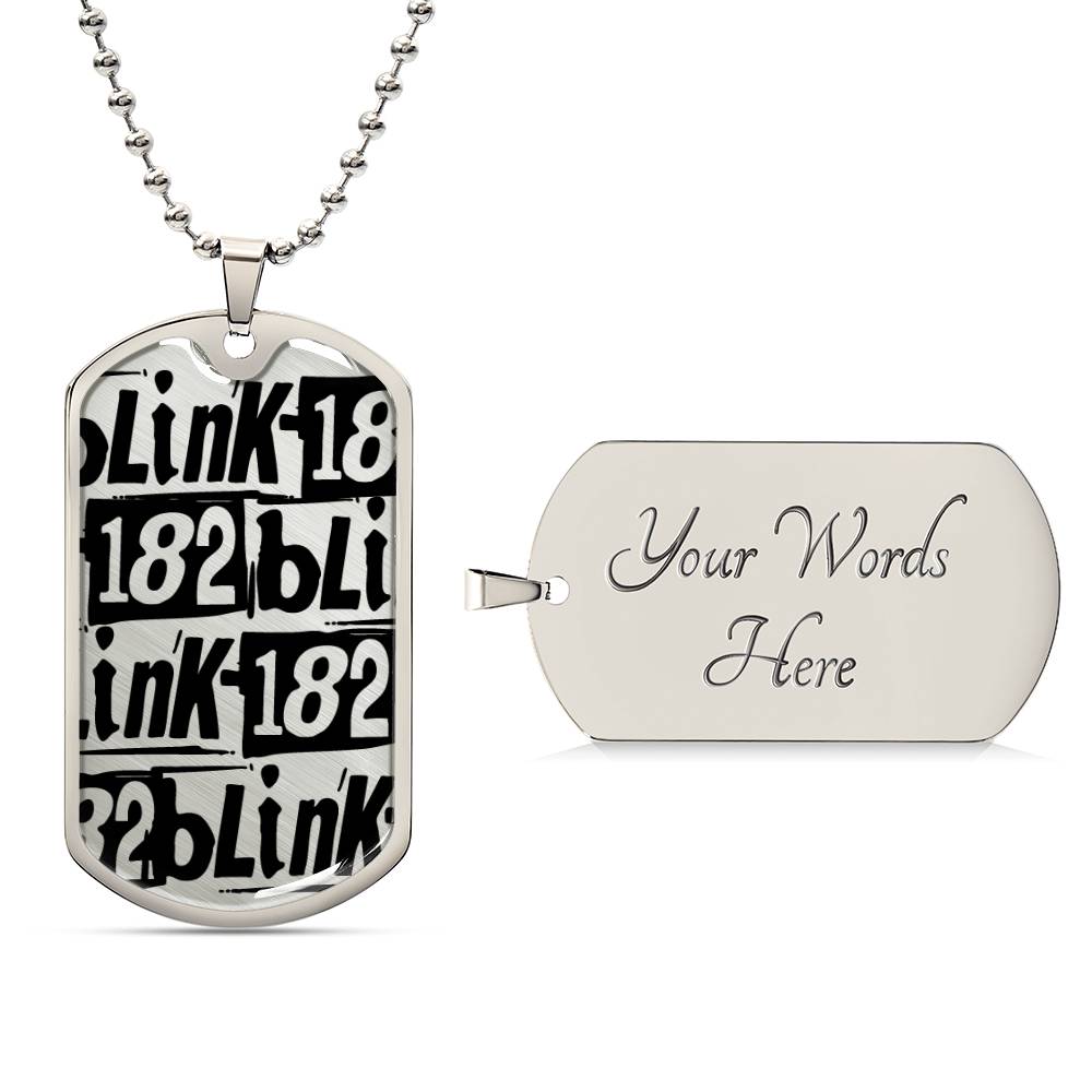 Blink 182 Logo Design Dog Tag #2