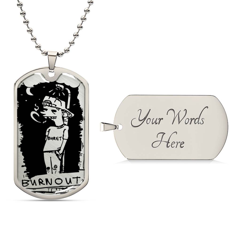 Green Day Dookie Era "Burnout" Dog Tag