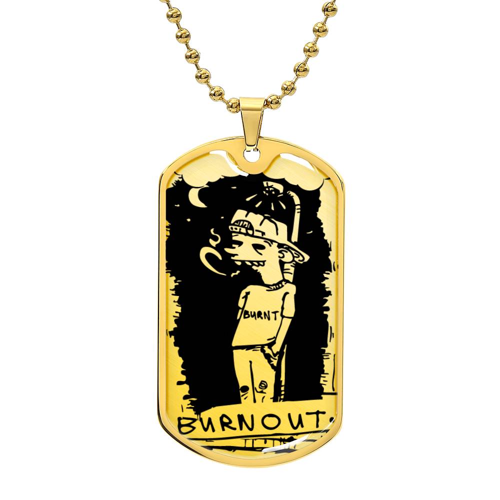 Green Day Dookie Era "Burnout" Dog Tag