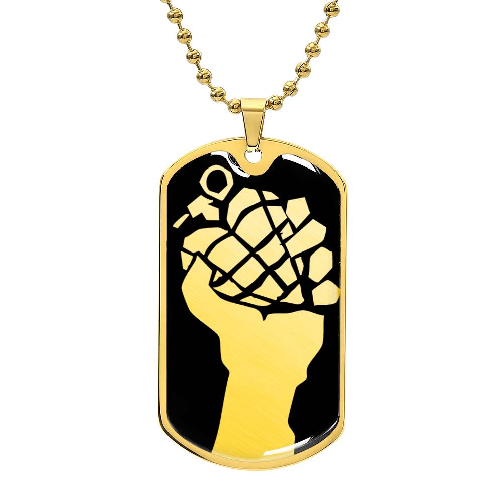 Green Day American Idiot "Heart Hand Grenade" Dog Tag