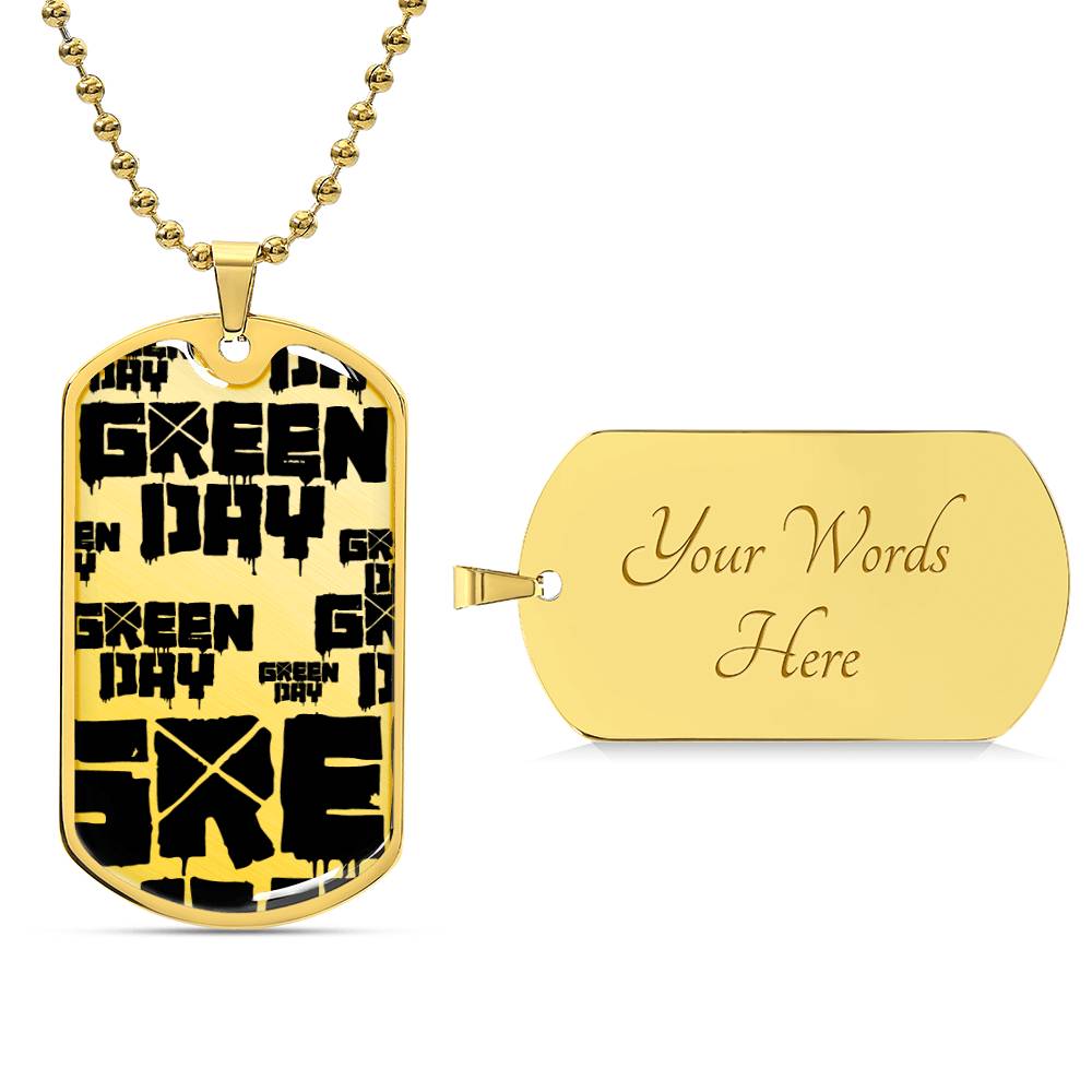 Green Day Logo Dog Tag #1